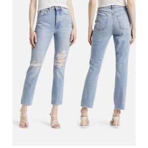 Lovers + Friends Reece High Rise Rigid Slim Straight Jeans Size 26
